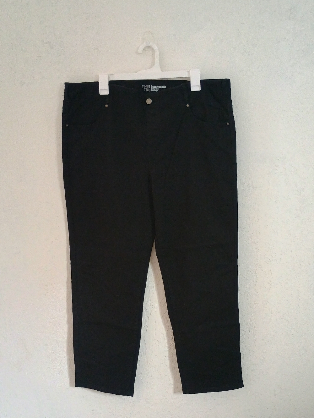 Time and Tru Black Mid-Rise Straight Jeans XXL